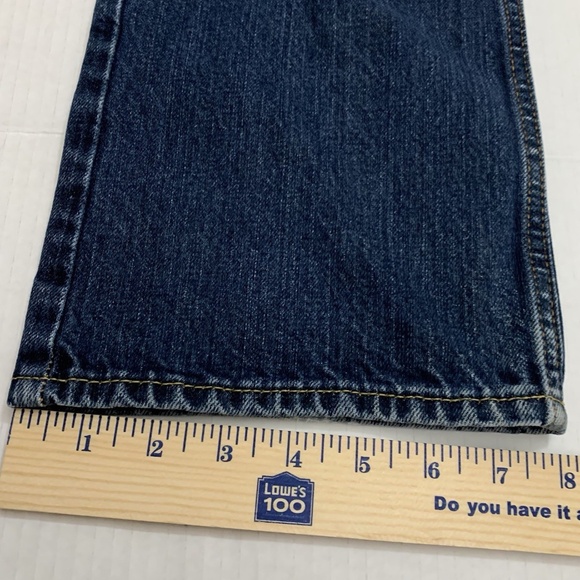 Abercrombie Jeans kids 16 28x29 Blue Dark Wash button Fly straight - Picture 10 of 12
